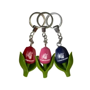 Tulp sleutelhangers met logo bestellen