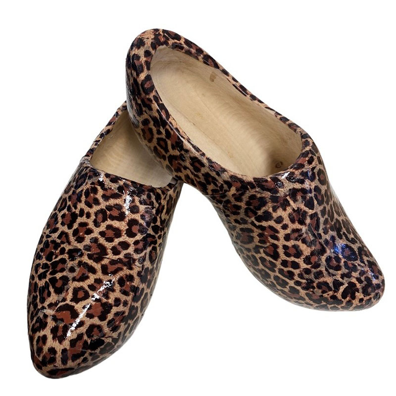 Panter print houten klompen | Klompen webshop | Klompjes.com