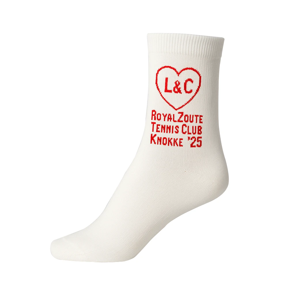 Witte sportsokken met logo